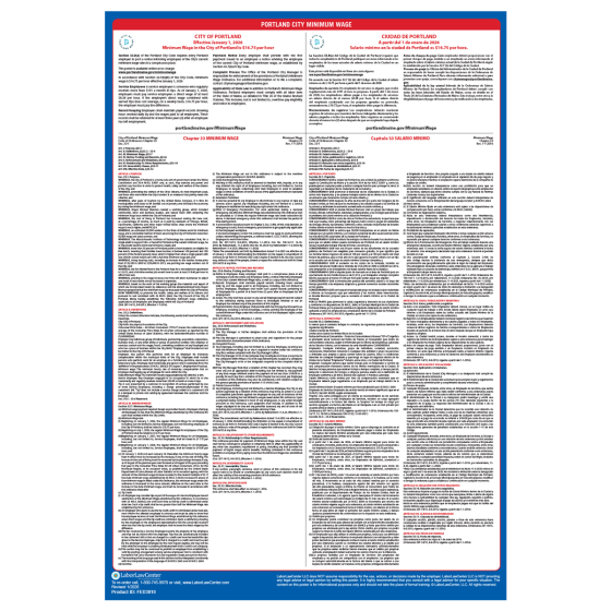 Portland Labor Law Poster