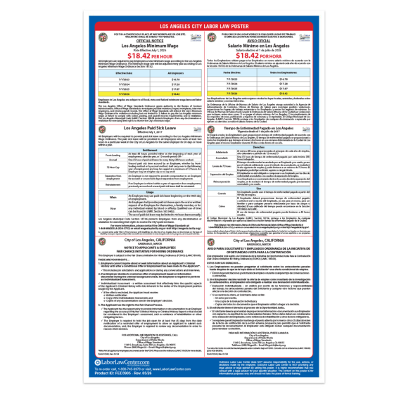 Los Angeles Labor Law Poster