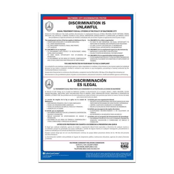 Baltimore City Labor Law Poster