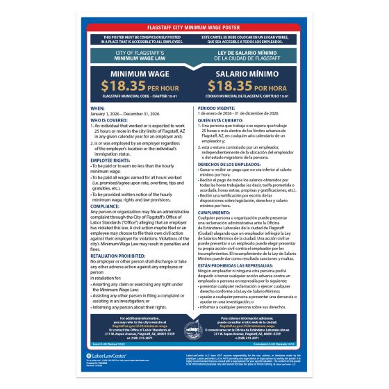 Flagstaff City Labor Law Poster