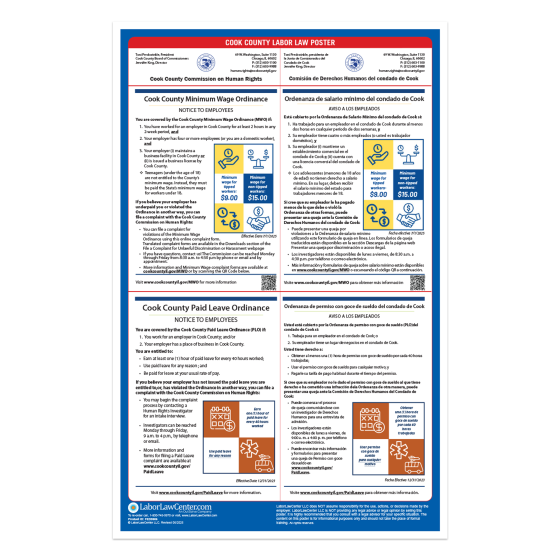 Cook County Labor Law Poster