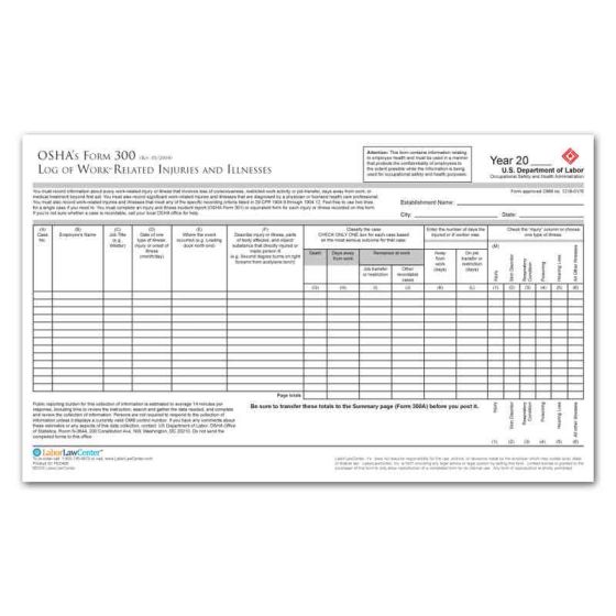 OSHA Form 300 Packet