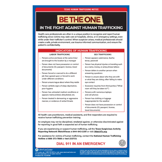 Texas Healthcare Human Trafficking - English