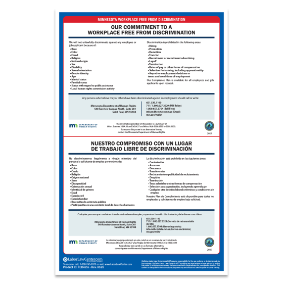 Minnesota Contractors Discrimination Poster