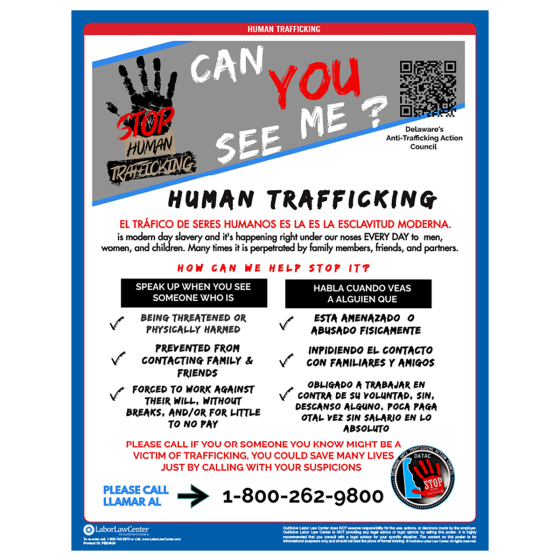 Delaware Human Trafficking Poster