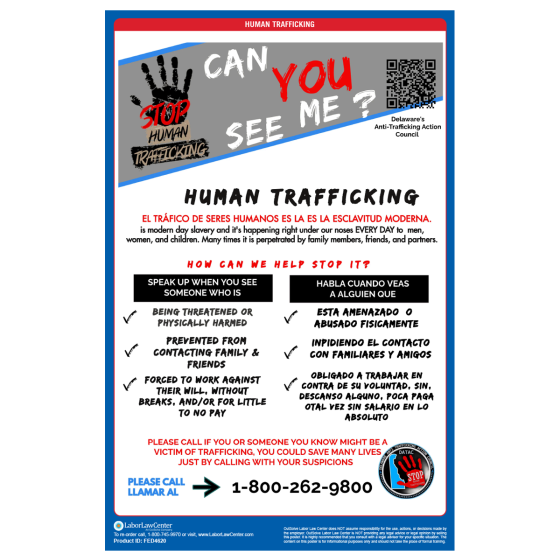 Delaware Human Trafficking Poster