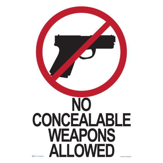 South Carolina No Firearms Poster 