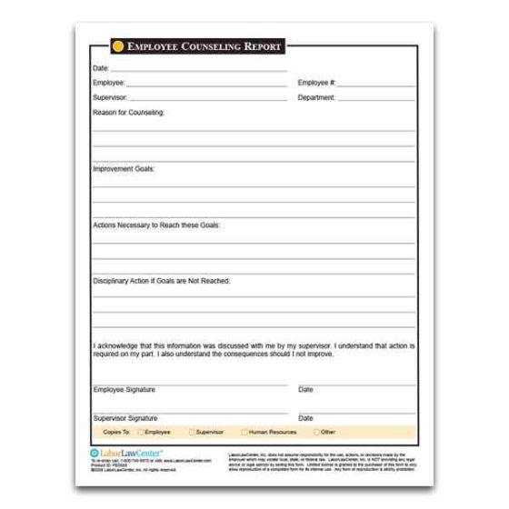 Employee Counseling Report