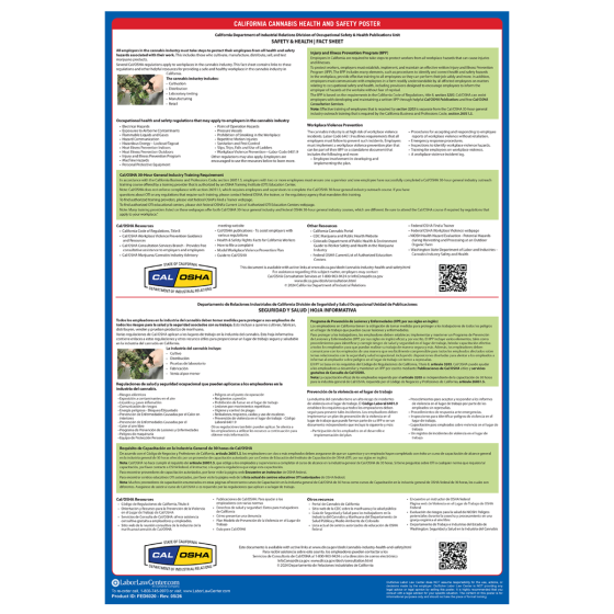 California Cannabis Health and Safety Poster