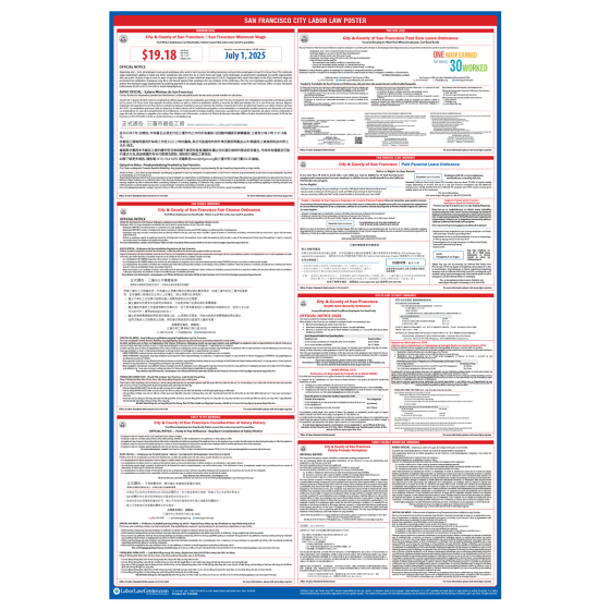 San Francisco Labor Law Poster