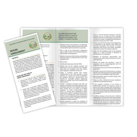 California Sexual Harassment Pamphlet 	
