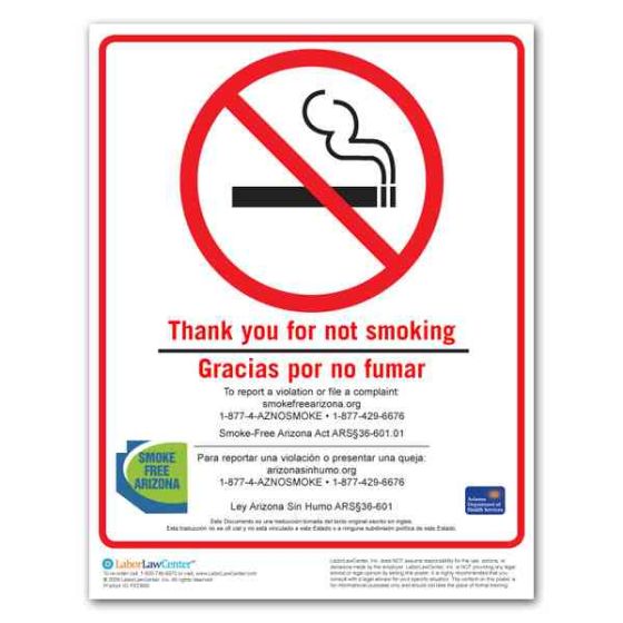 Arizona No Smoking Poster