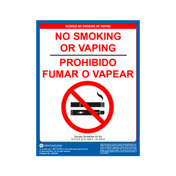 Georgia No Smoking Poster