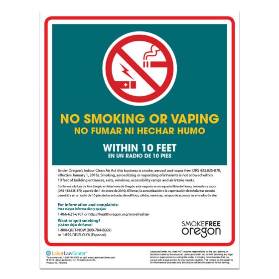 Oregon No Smoking Poster