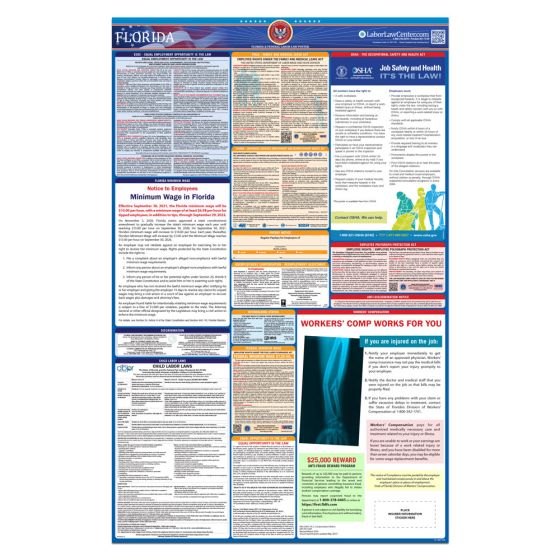 Florida & Federal Labor Law Poster + Replacement Service