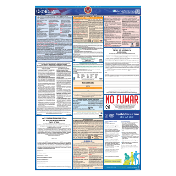 Georgia & Federal Labor Law Posters - Spanish