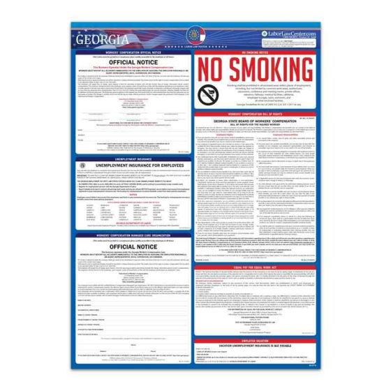 Georgia State Labor Law Poster - Spanish - Unlaminated 