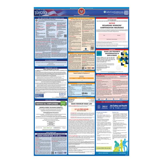Idaho & Federal Labor Law Posters - Spanish - Unlaminated 