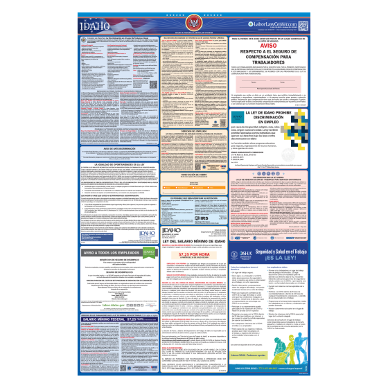 Idaho & Federal Labor Law Posters - Spanish