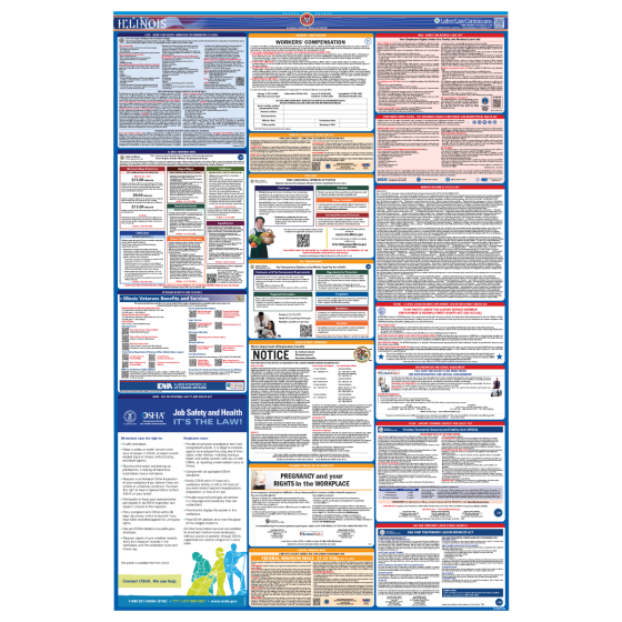 Illinois & Federal Labor Law Posters - Unlaminated 