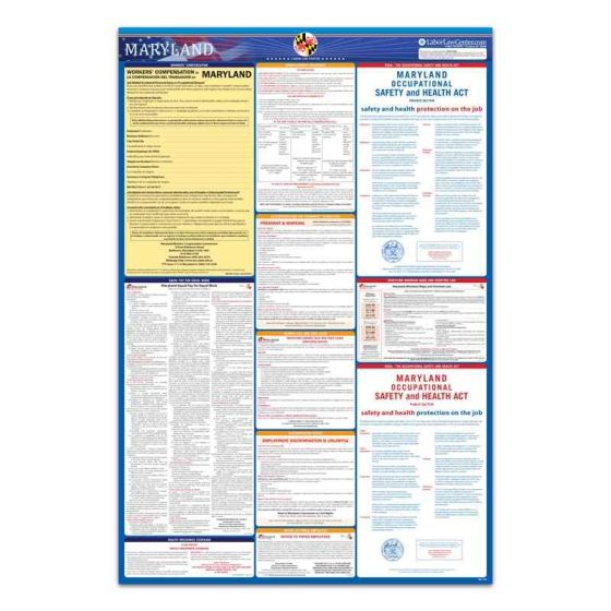 Maryland State Labor Law Poster - Unlaminated 
