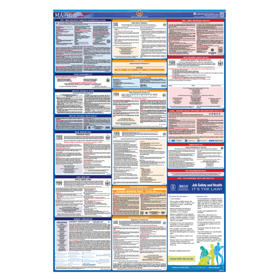 Maine & Federal Labor Law Posters - Unlaminated 