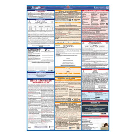 Michigan & Federal Labor Law Posters - Unlaminated 