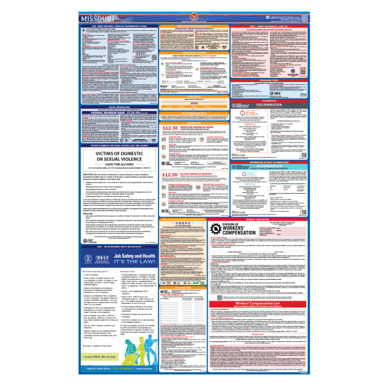 Missouri & Federal Labor Law Posters - Spanish - Unlaminated 