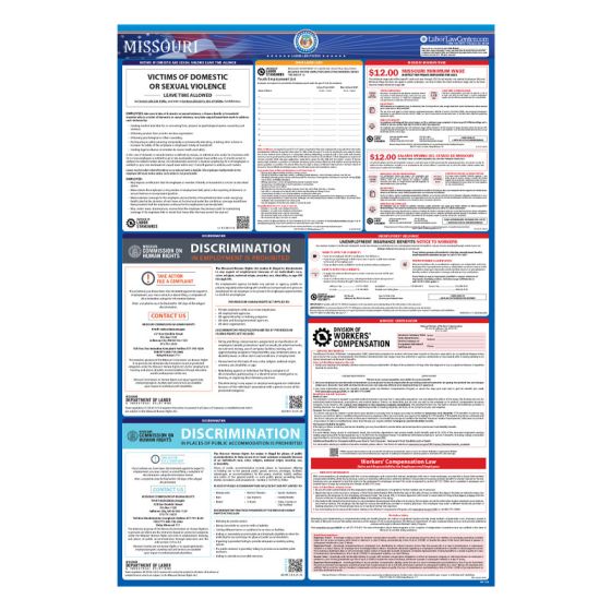 Missouri State Labor Law Poster - Unlaminated 