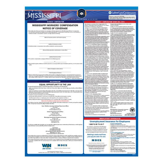 Mississippi State Labor Law Poster