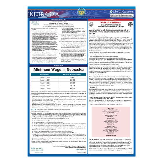 Nebraska State Labor Law Poster
