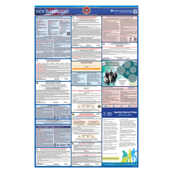 New Hampshire & Federal Labor Law Posters - Spanish