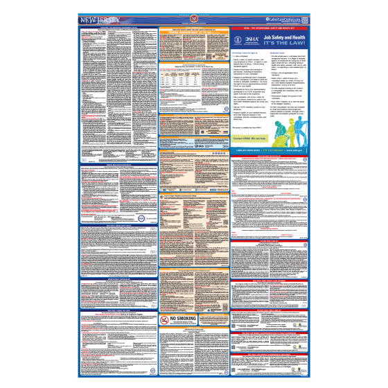 New Jersey & Federal Labor Law Posters - Spanish - Unlaminated 