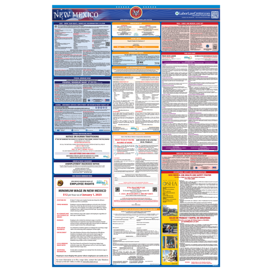 New Mexico & Federal Labor Law Posters - Unlaminated 