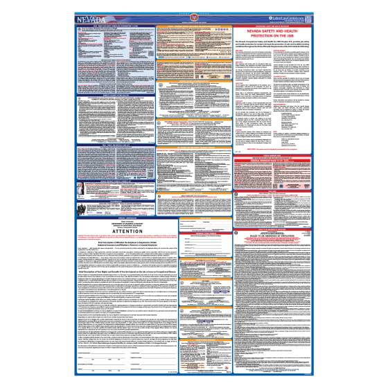 Nevada & Federal Labor Law Posters - Spanish - Unlaminated 