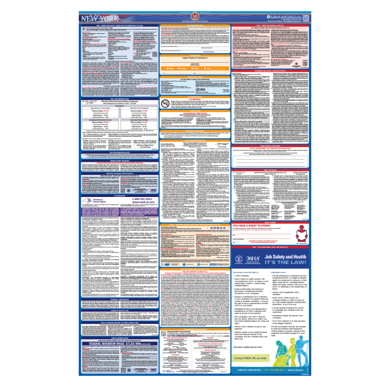 New York & Federal Labor Law Posters - Unlaminated 