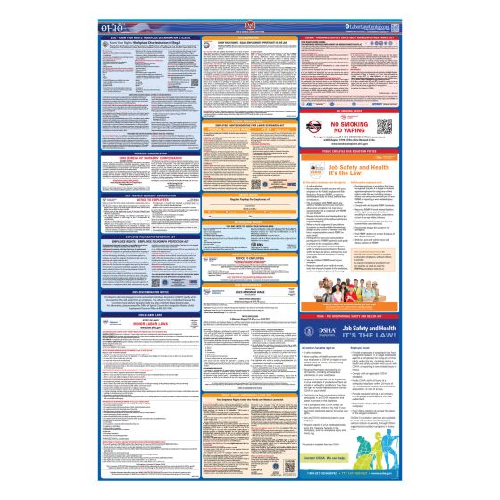 Ohio & Federal Labor Law Posters - Unlaminated 