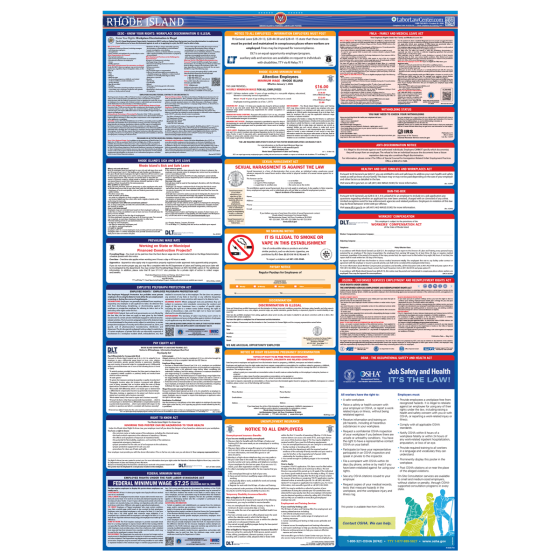 Rhode Island Labor Law Poster