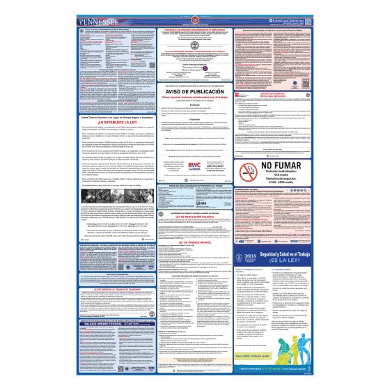 Tennessee & Federal Labor Law Posters - Unlaminated 