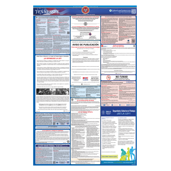 Tennessee & Federal Labor Law Posters - Spanish