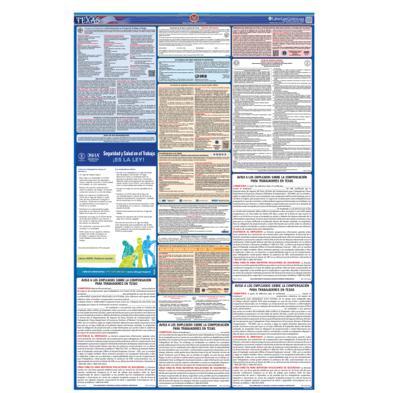 Texas & Federal Labor Law Posters - Spanish