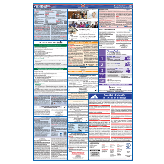 Virginia & Federal Labor Law Posters - Spanish