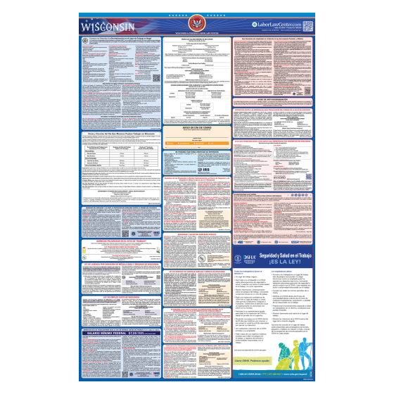 Wisconsin & Federal Labor Law Posters - Spanish