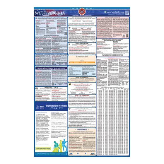 West Virginia & Federal Labor Law Posters - Unlaminated 