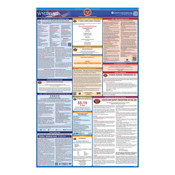 Wyoming & Federal Labor Law Posters - Unlaminated 