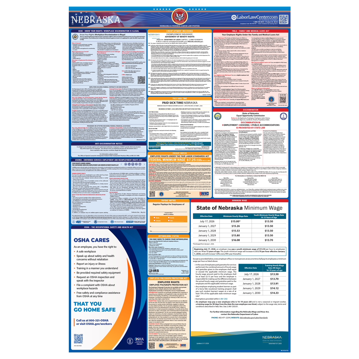 National Labour Relations in …(文字数制限) 2025 Nebraska Labor Law Poster | State, Federal, OSHA in One