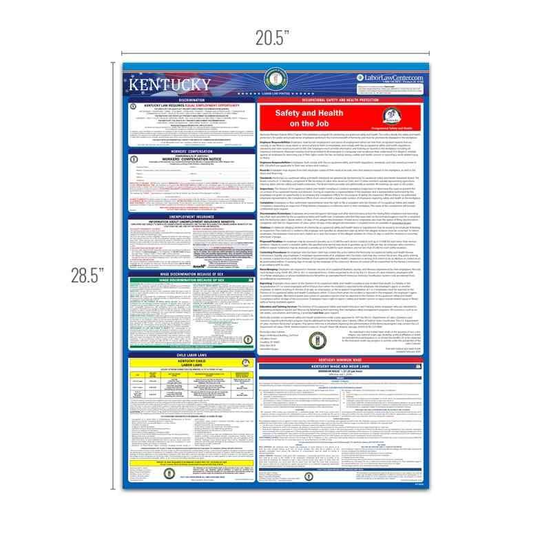 Kentucky State Labor Law Poster - Unlaminated Kentucky State Labor Law Poster - Unlaminated