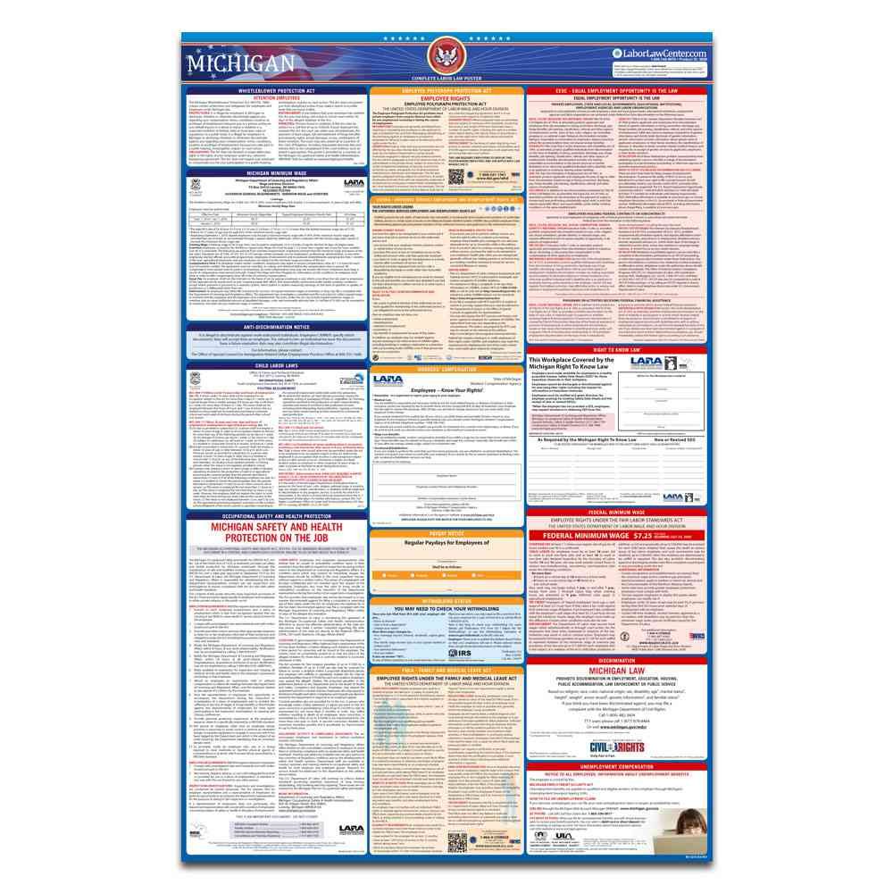 Michigan Labor Law Poster with Replacement Service | LaborLawCenter LLC