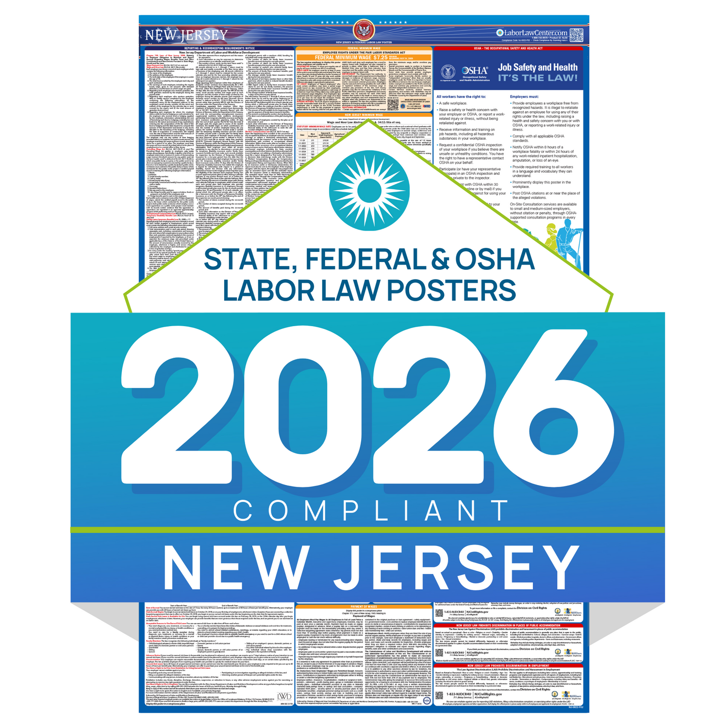 National Labour Relations in …(文字数制限) 2026 New Jersey Labor Law Poster | State, Federal, OSHA in One