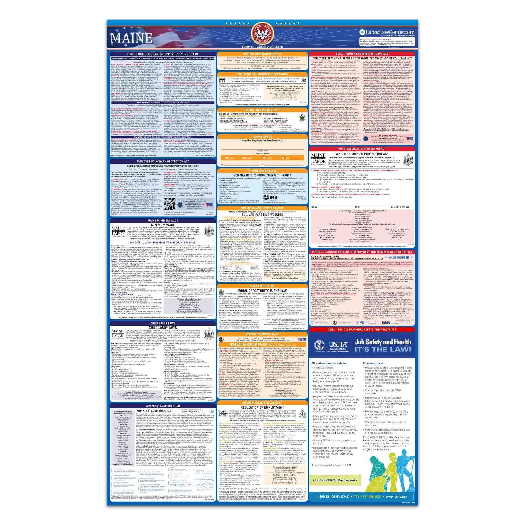 2019 Maryland and Federal Labor Law Poster 